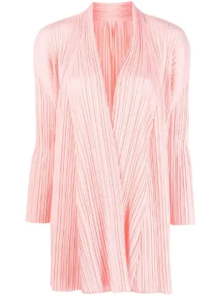 Pleats Please Issey Miyake Mellow Pleats open-front Cardigan