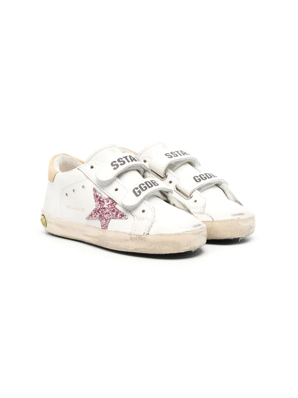 

Golden Goose Kids star-patch trainers - White