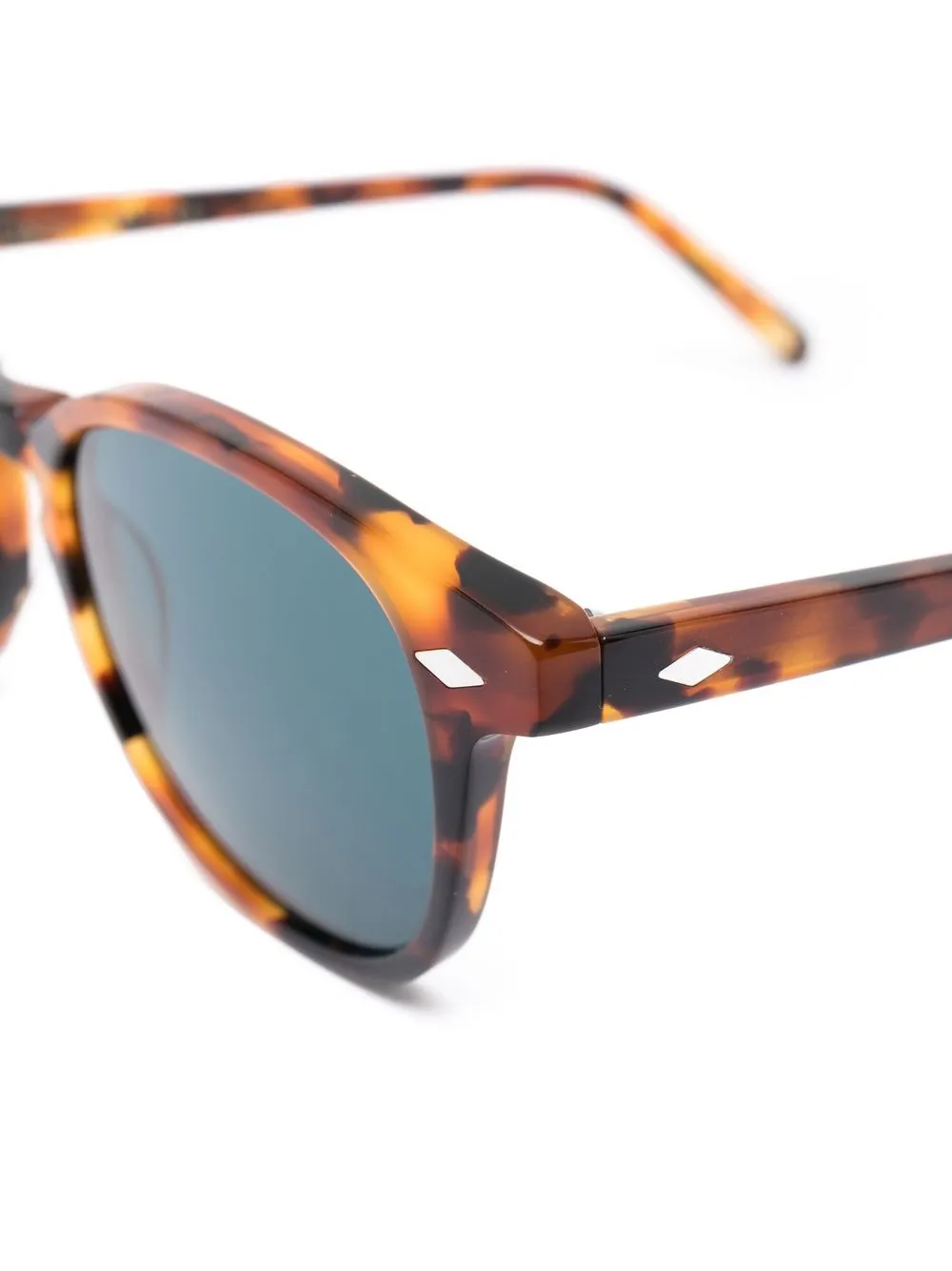  Lesca Runde Sonnenbrille In Schildpattoptik   Braun 