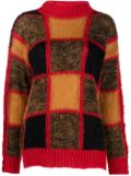 Marni colour-block roll-neck jumper - Red