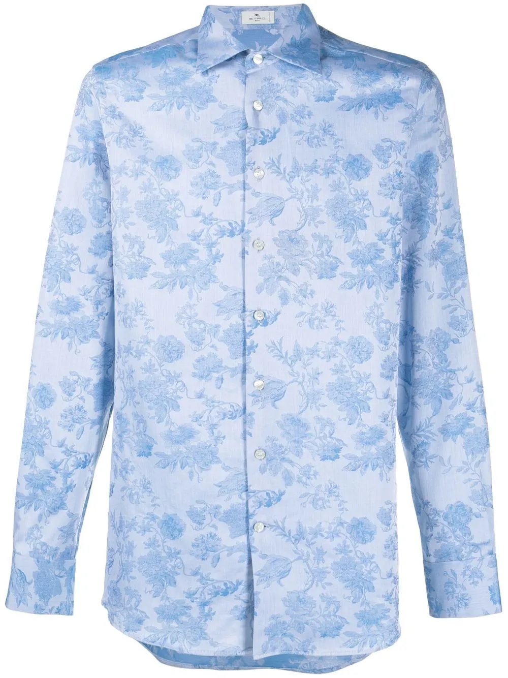 

ETRO floral cotton shirt - Blue