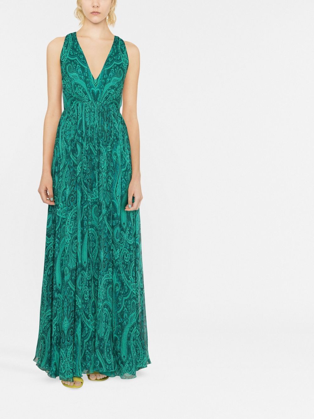 ETRO Maxi-jurk met paisley-print - Groen