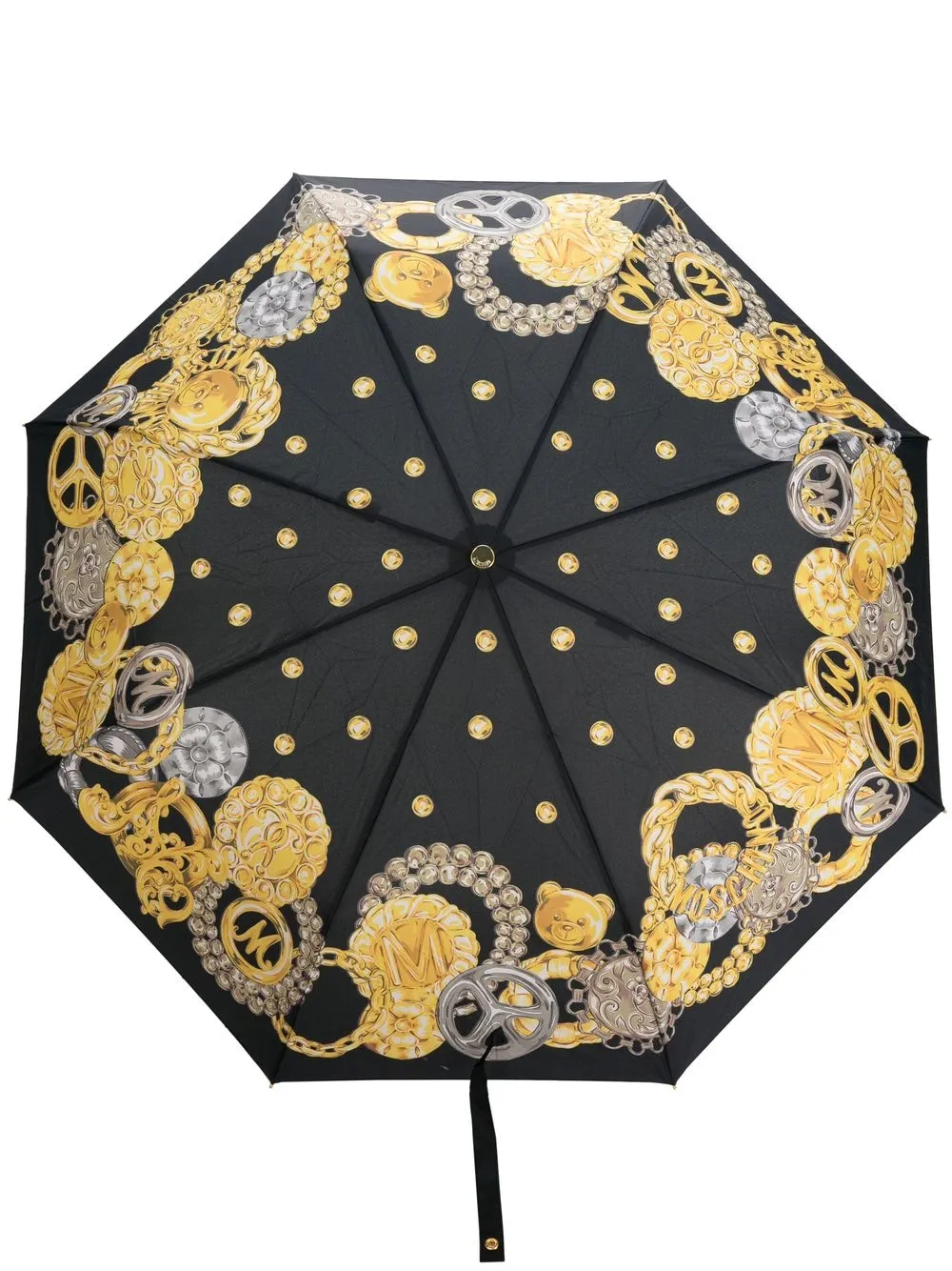 

Moschino chain logo print umbrella - Black