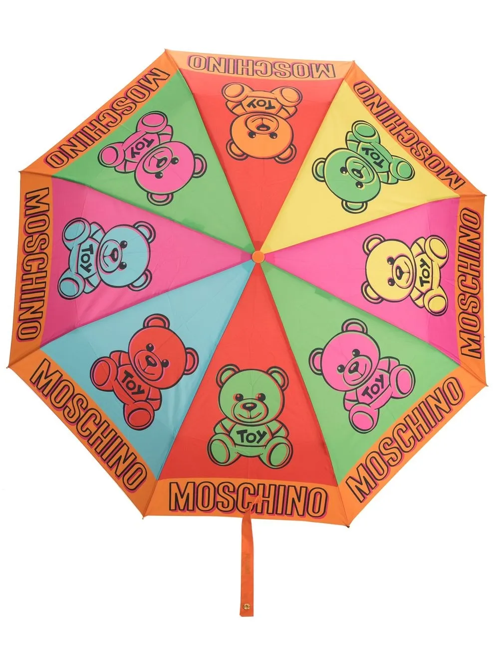 

Moschino paraguas con motivo Teddy Bear - Naranja