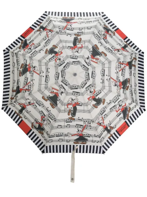 Moschino paraply med grafiskt tryck