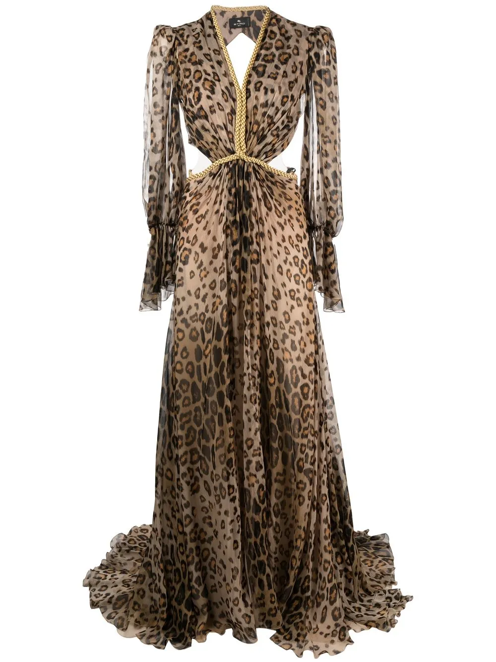 

ETRO leopard-print maxi dress - Brown