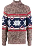 ETRO fairisle roll-neck jumper - Red