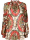 ETRO paisley-print silk blouse - Red