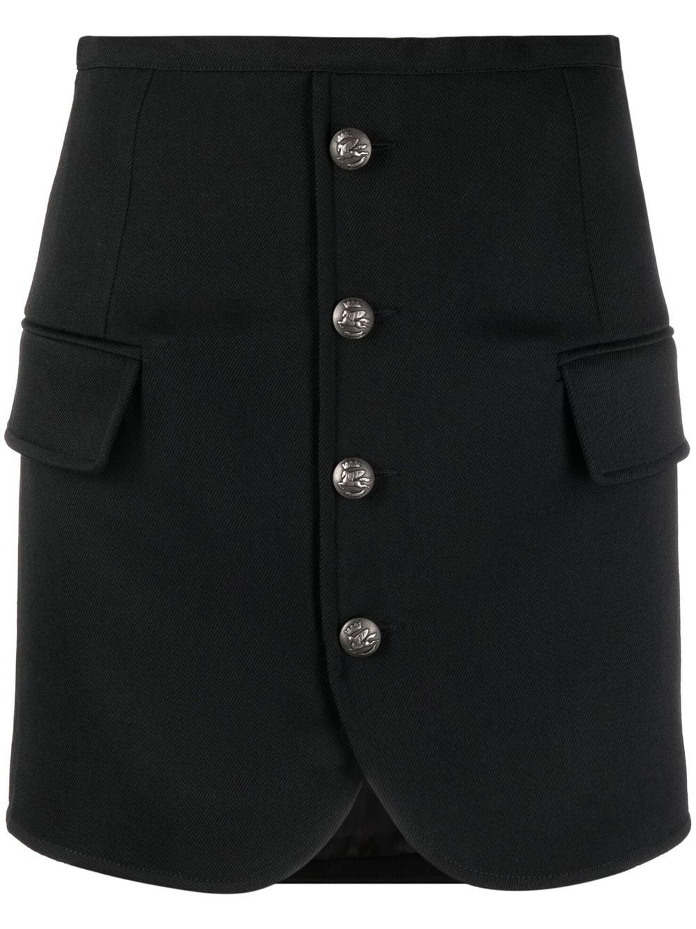 Image 1 of ETRO Pegaso-button fitted mini skirt