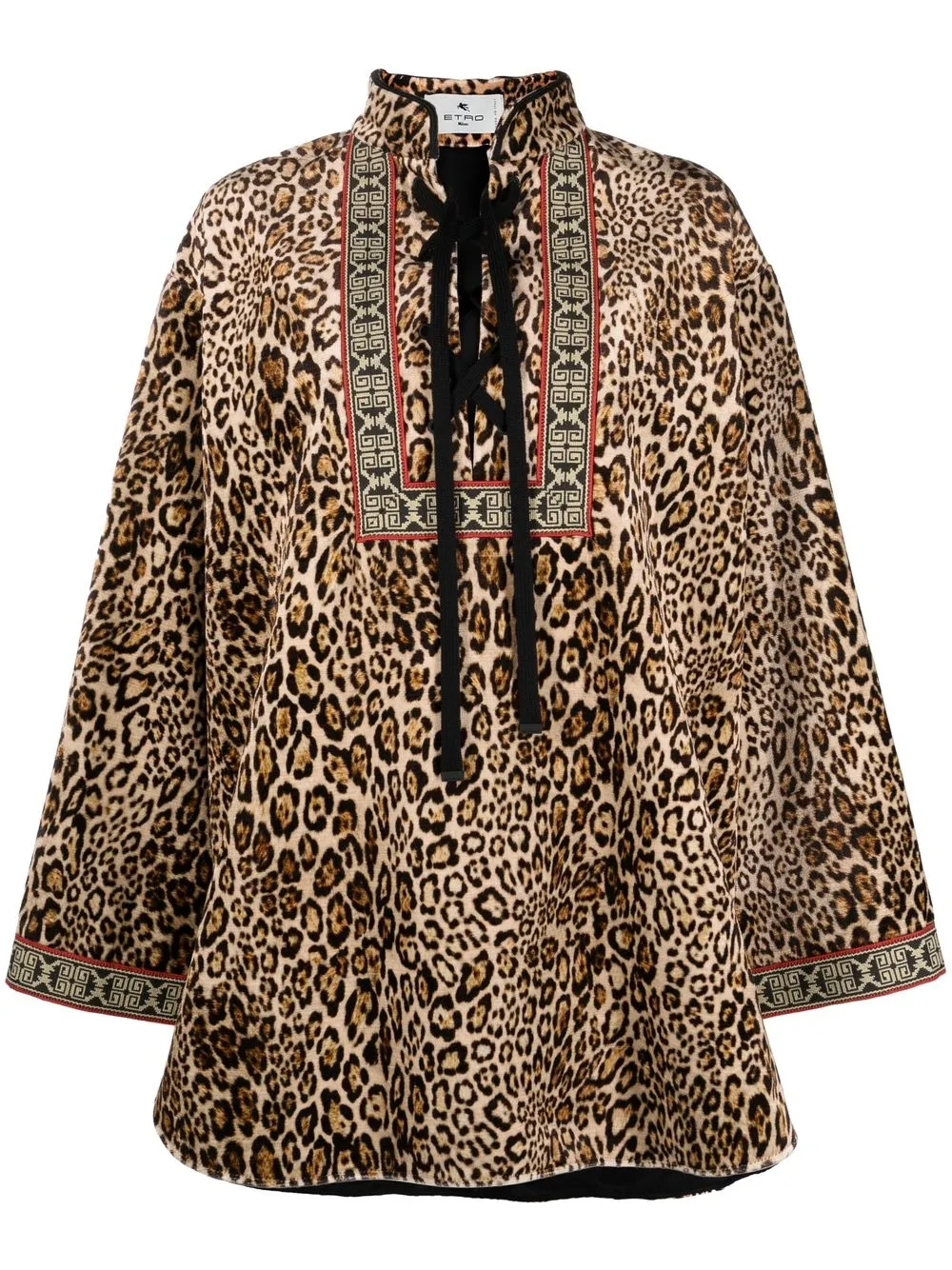 

ETRO vestido con estampado de leopardo - Marrón