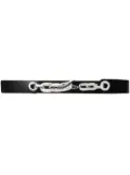 Rabanne logo chain-link belt - Black