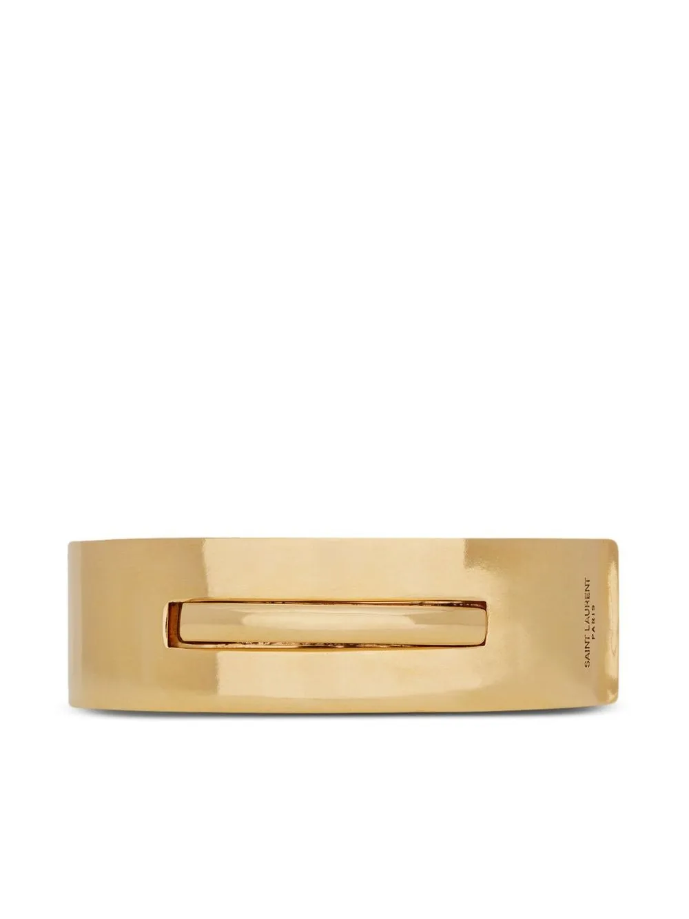 

Saint Laurent brazalete con logo grabado - Dorado
