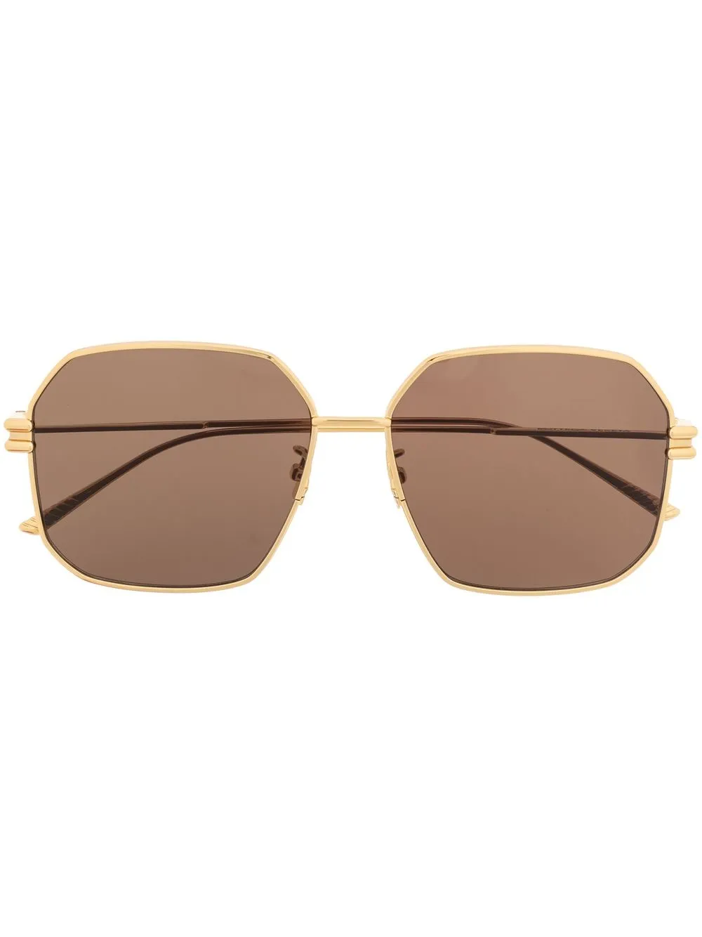 

Bottega Veneta Eyewear lentes de sol con armazón geométrica oversize - Dorado