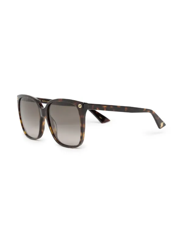 Gucci Eyewear Tortoiseshell square frame Sunglasses Farfetch