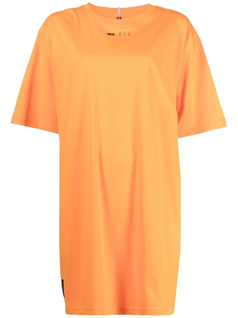 

MCQ vestido estilo playera con logo estampado - Naranja