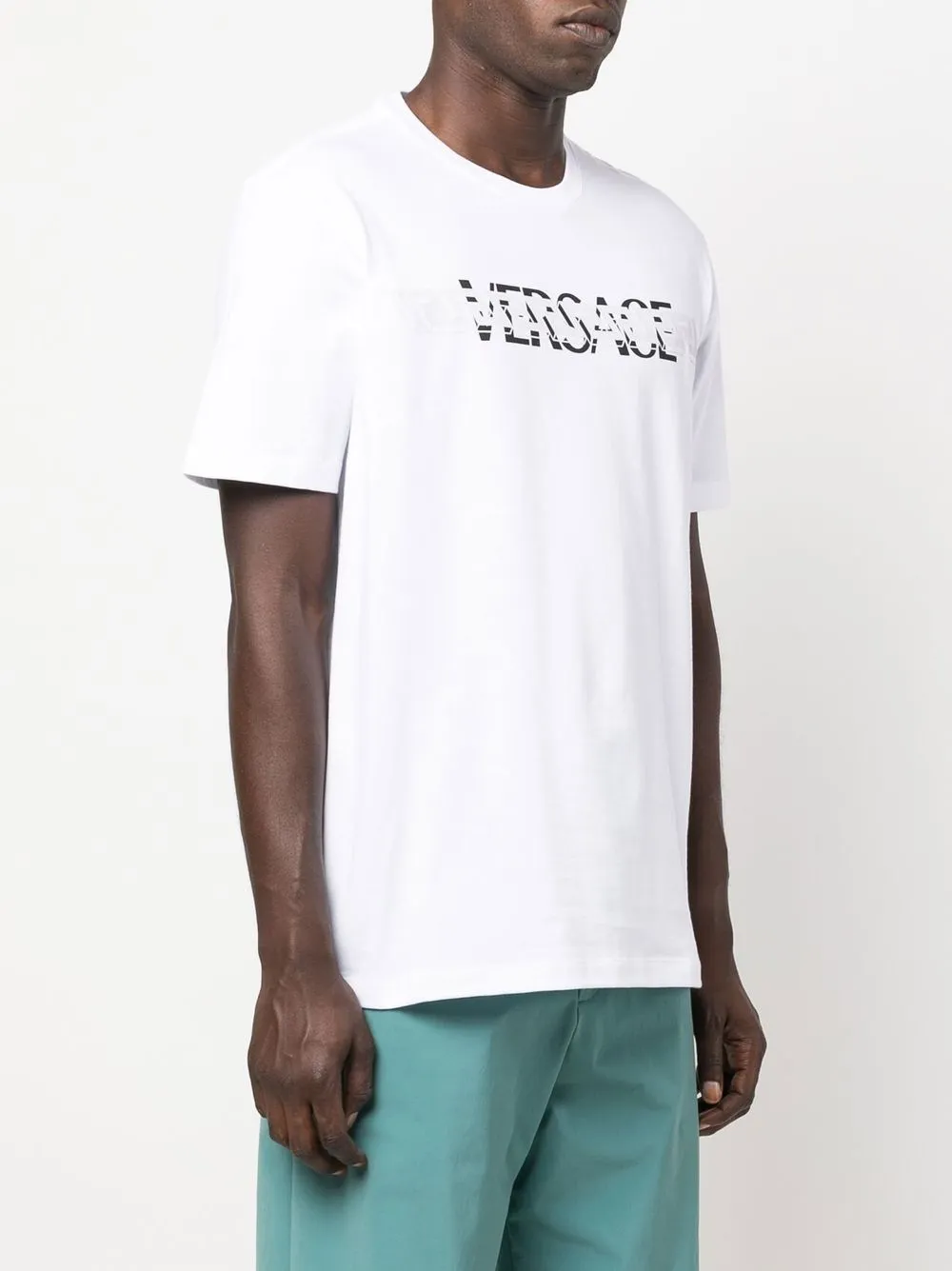 Versace logo-print crew-neck T-shirt - Farfetch