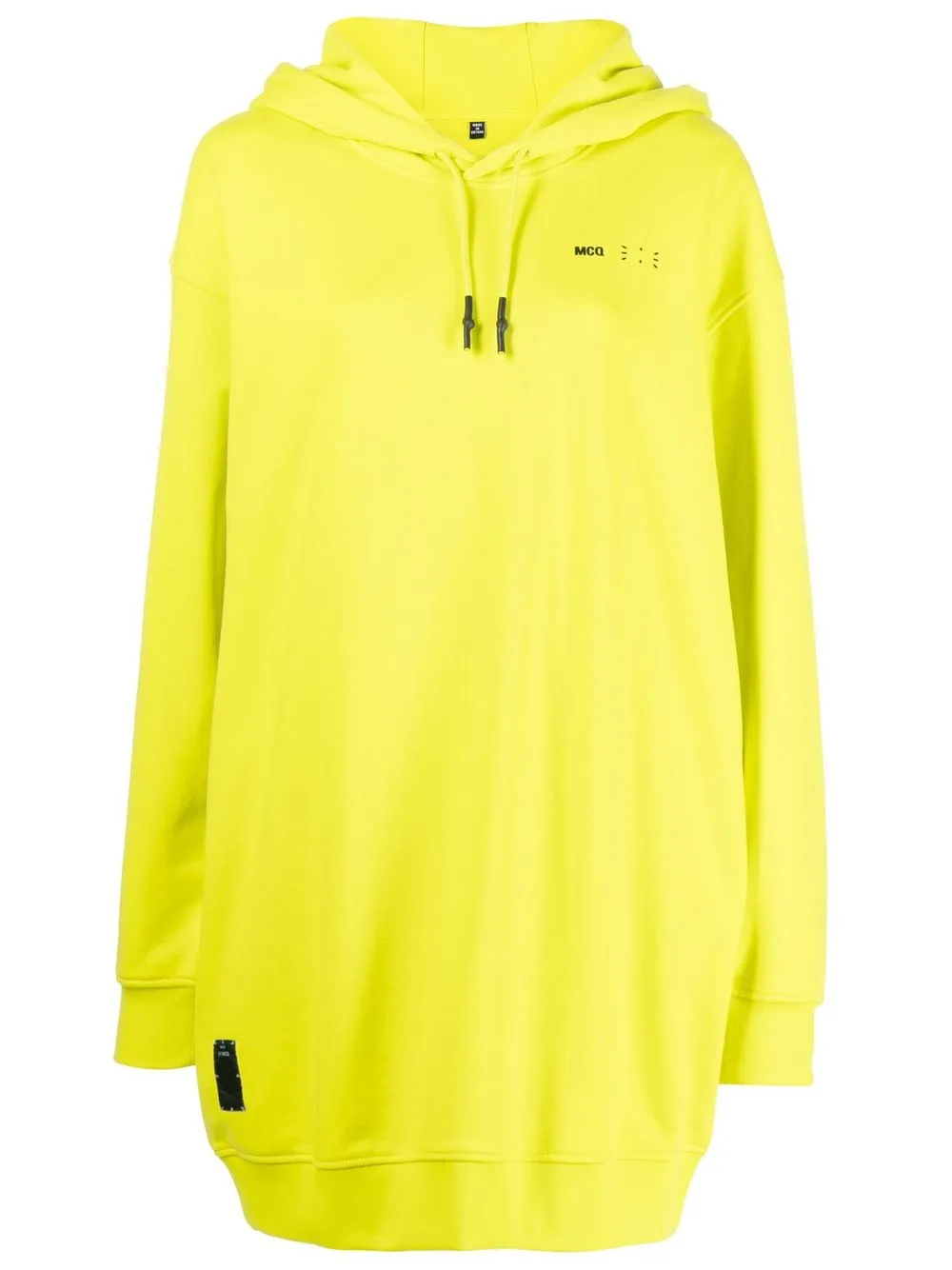 

MCQ vestido con capucha y logo - Verde
