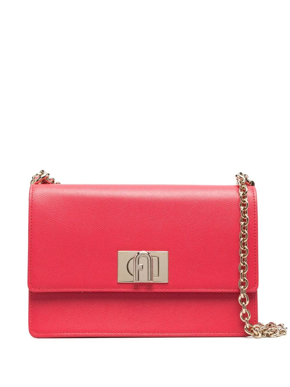 

Furla leather chain-link bag - Red