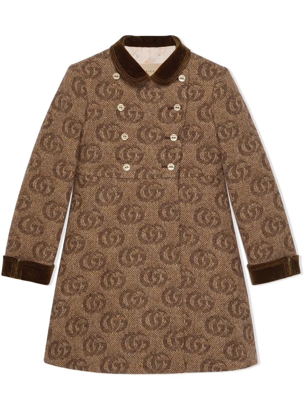 

Gucci Kids x Angela Lynne Double G jacquard coat - Neutrals