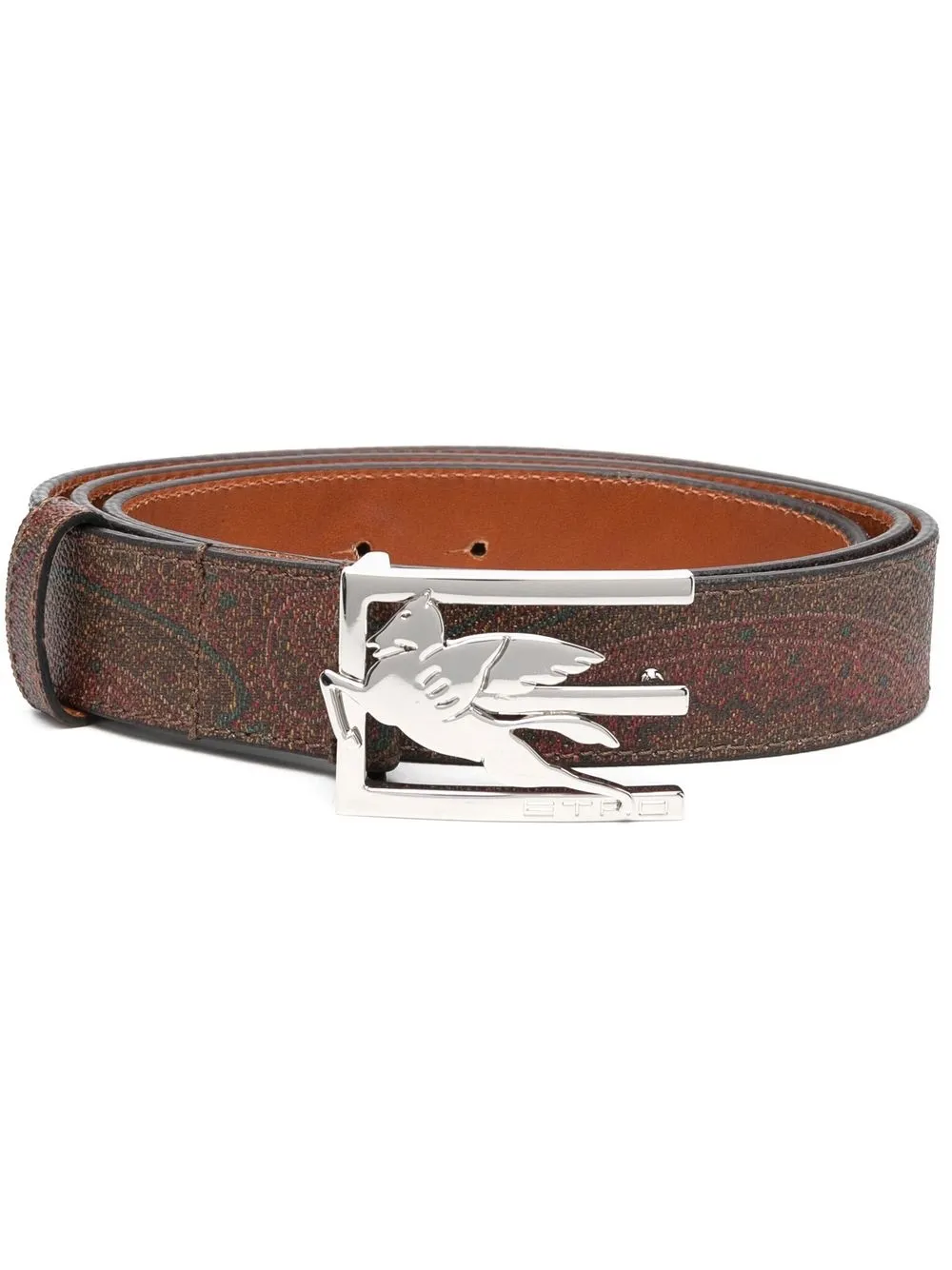 

ETRO paisley-print coated canvas belt - Brown