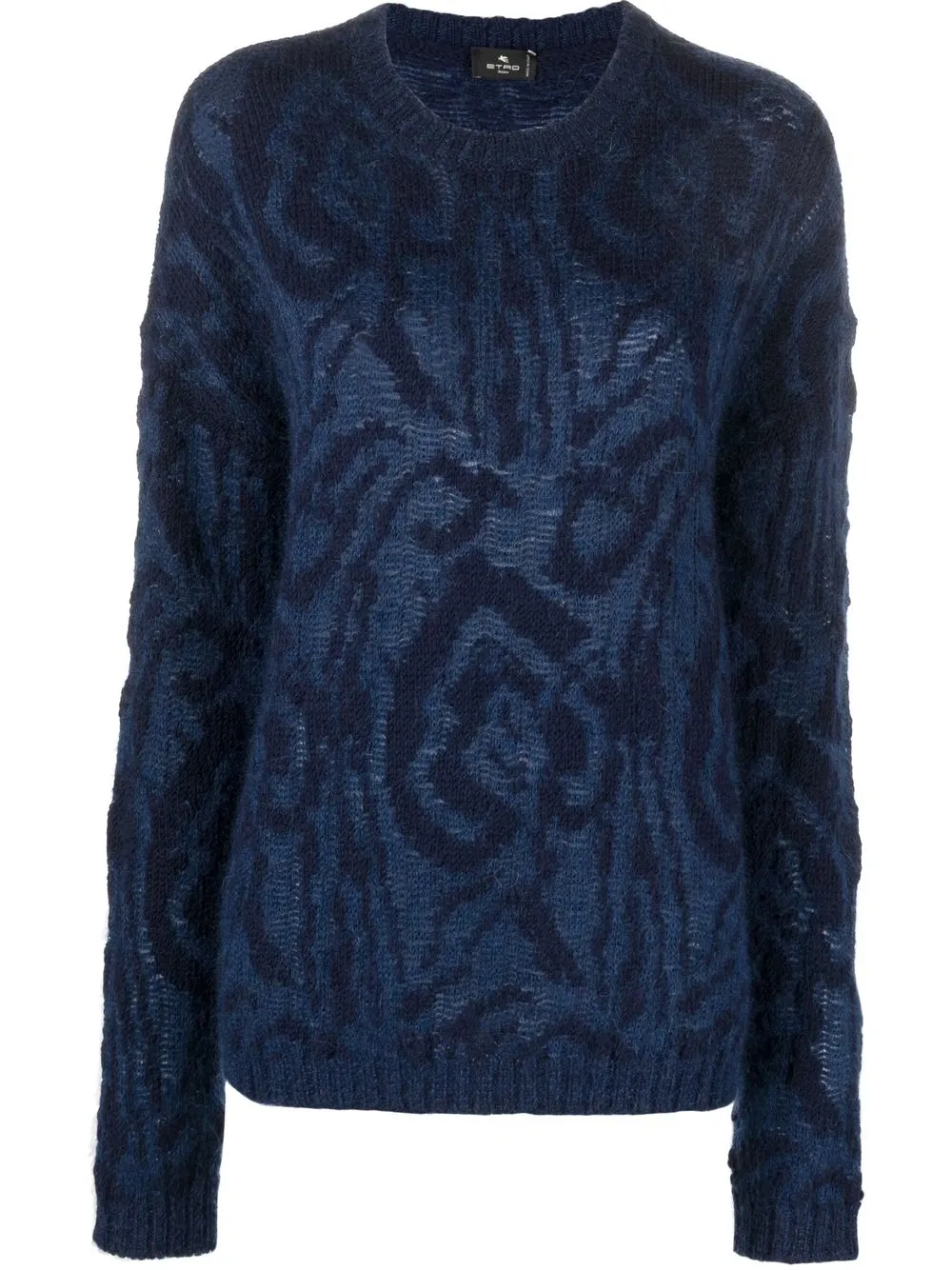 

ETRO jacquard virgin wool-blend top - Blue