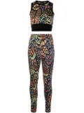 ETRO knitted floral two-piece set - Black