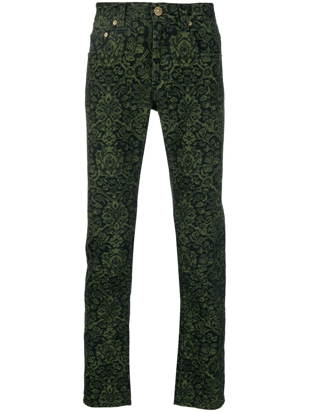 

ETRO pantalones rectos con estampado gráfico - Verde