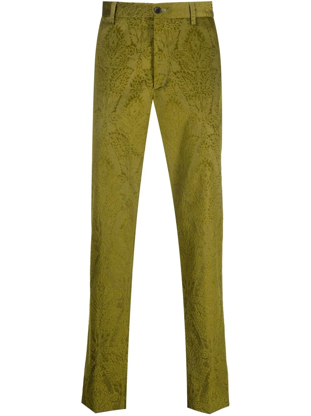 

ETRO paisley-print velvet trousers - Green