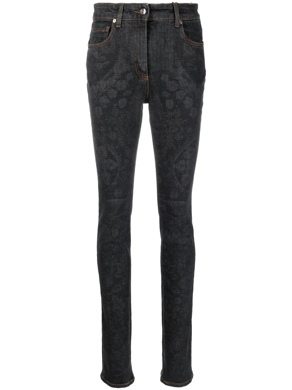 

ETRO floral-print skinny jeans - Black