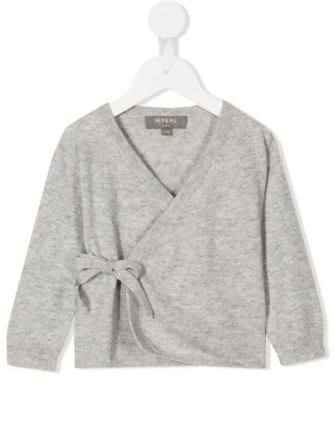 N.PEAL KIDS cashmere wrap cardigan