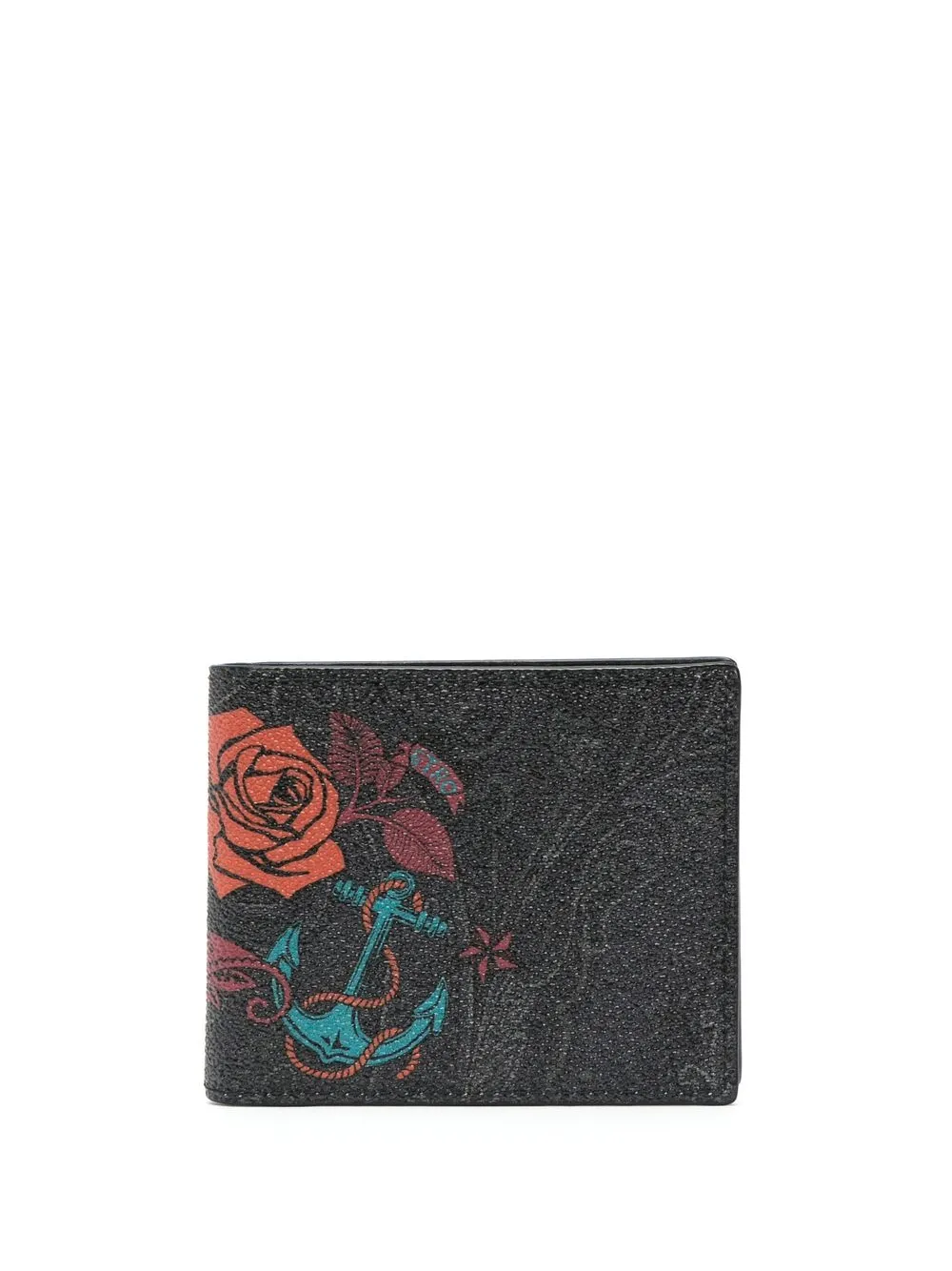 

ETRO cartera plegable con logo estampado - Negro