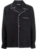 Dolce & Gabbana contrast-stitch silk shirt - Black