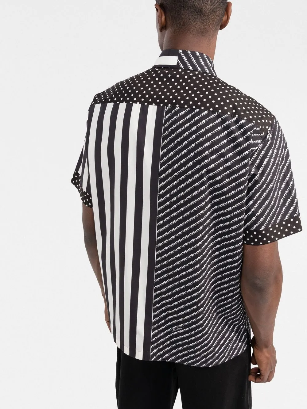 Dolce & Gabbana White Heart Print Short Sleeve Casual Shirt