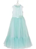 MARCHESA KIDS COUTURE tulle-overlay dress - Green