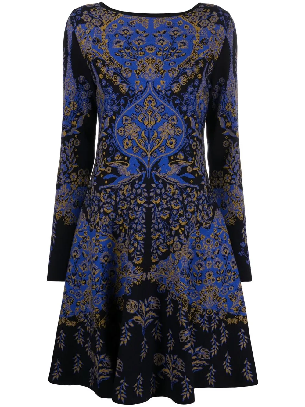 

ETRO vestido tejido con estampado de cachemira - Azul