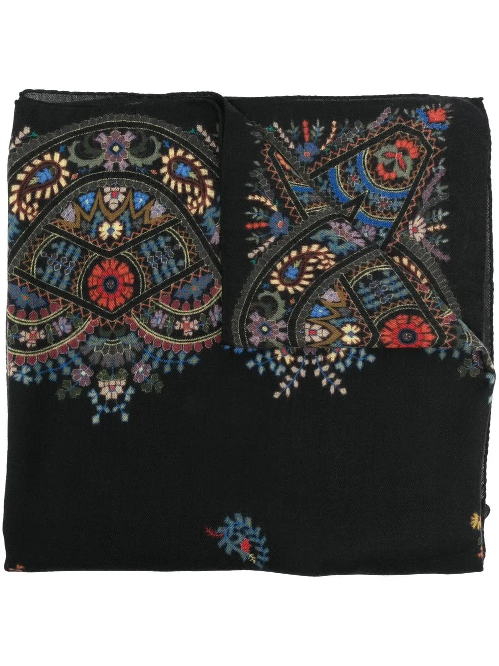 

ETRO paisley-print wool-silk shawl - Black