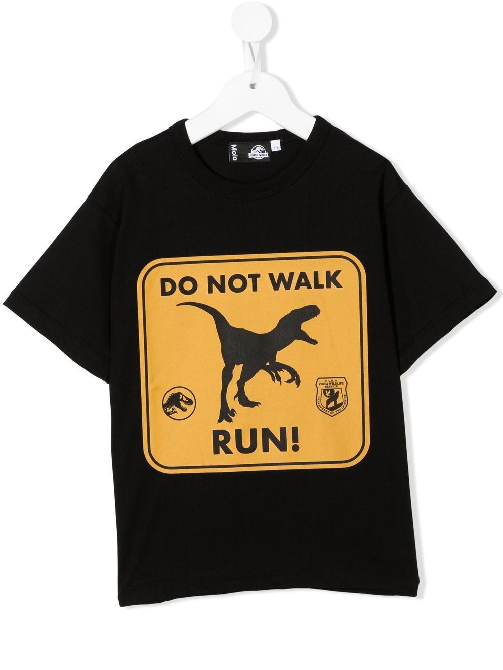 Molo Kids' Riley Gots Graphic T-shirt Run In Black