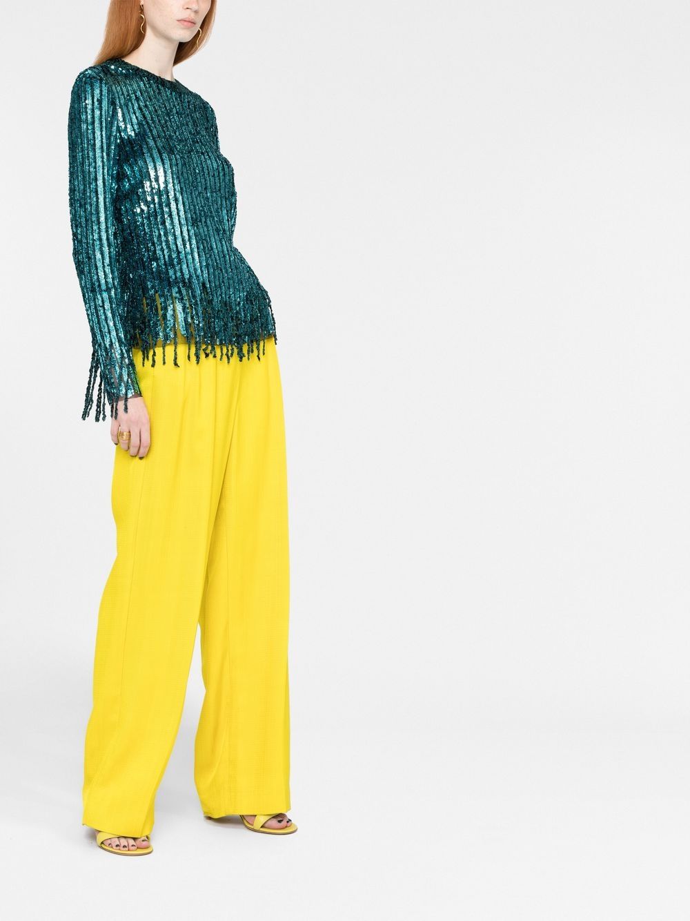 ETRO sequinned fringed jumper Women