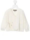 N.PEAL KIDS cashmere wrap cardigan - White