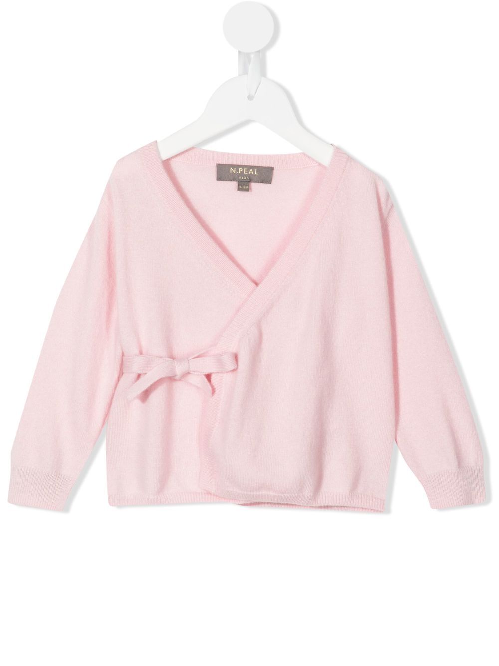 N.PEAL KIDS cashmere wrap cardigan - Pink