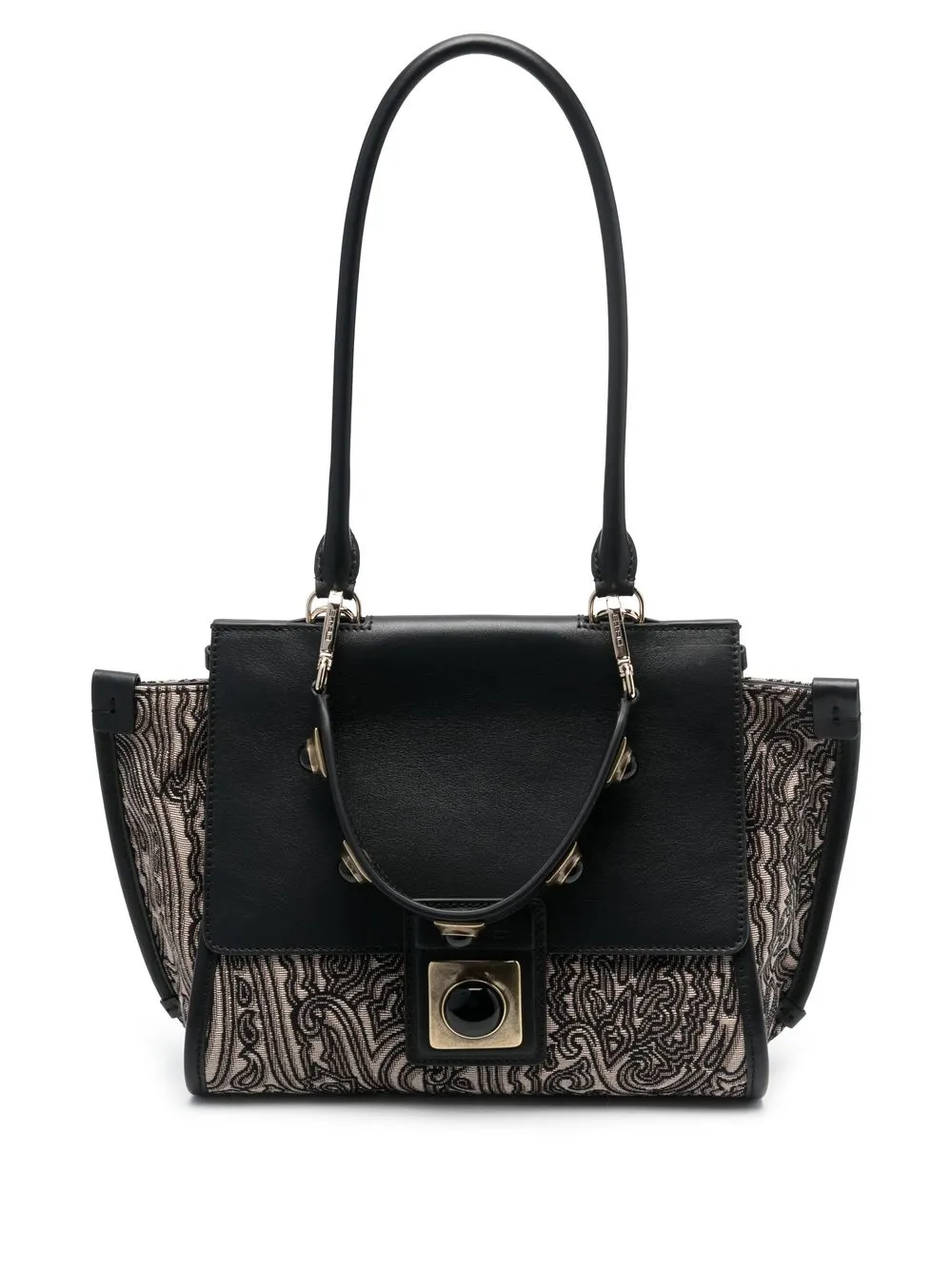 

ETRO tote con motivo de cachemira en jacquard - Negro