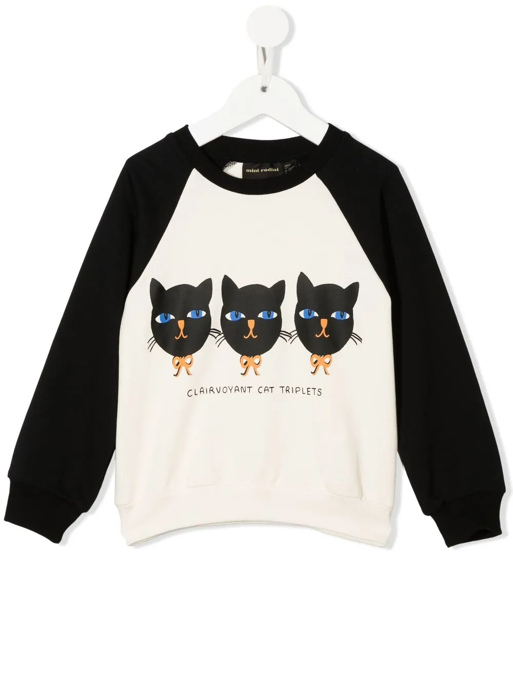 

Mini Rodini sudadera con gato estampado - Blanco