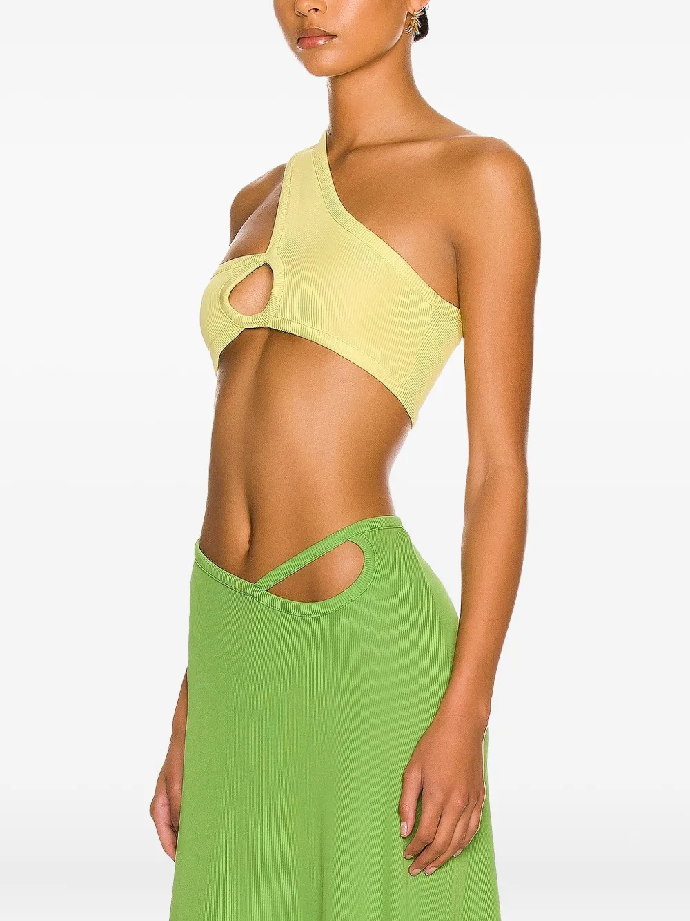 Christopher Esber One-shoulder Cut-out Top In Yellow