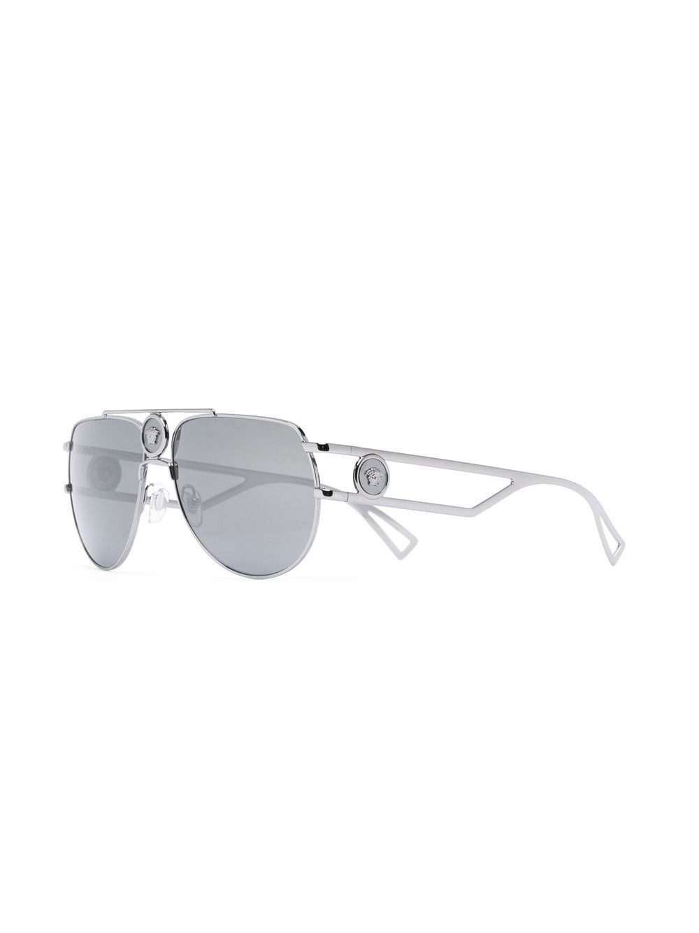 Versace Eyewear Zonnebril met piloten montuur - Zilver