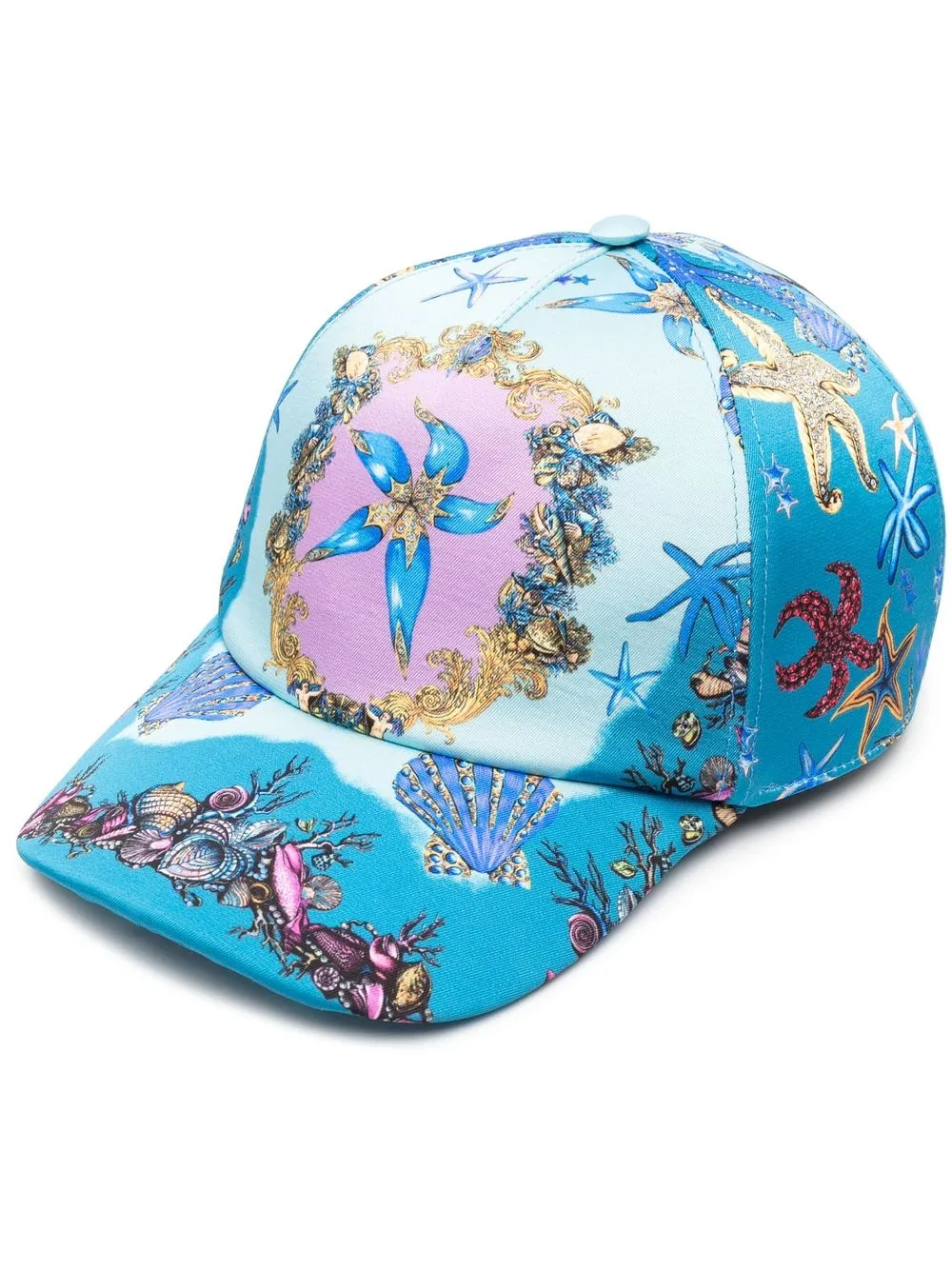 

Versace gorra con estampado de estrellas de mar - Azul