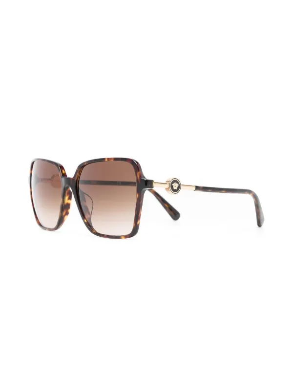 Versace Eyewear Medusa-embellished Square Sunglasses | Brown  display picture 1