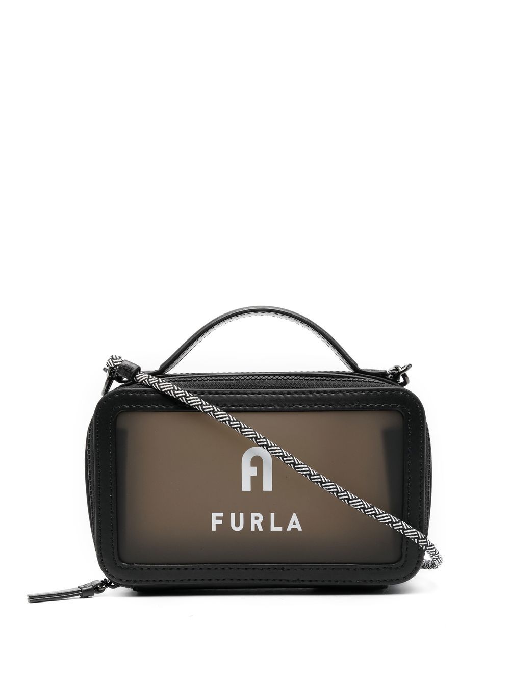 

Furla bolsa crossbody con logo estampado - Negro