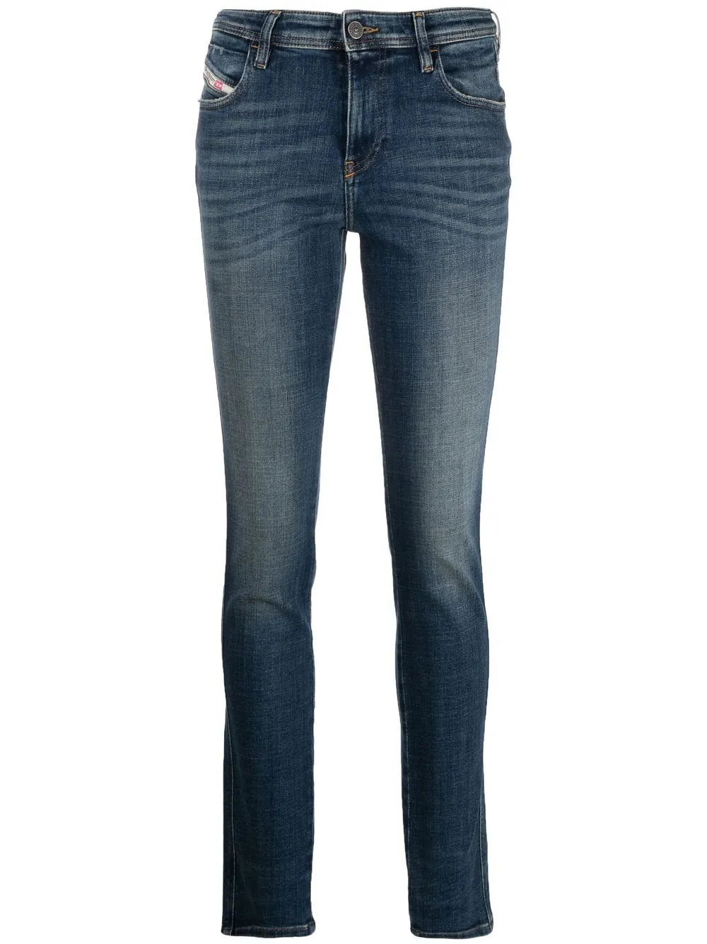 

Diesel skinny jeans con tiro alto - Azul