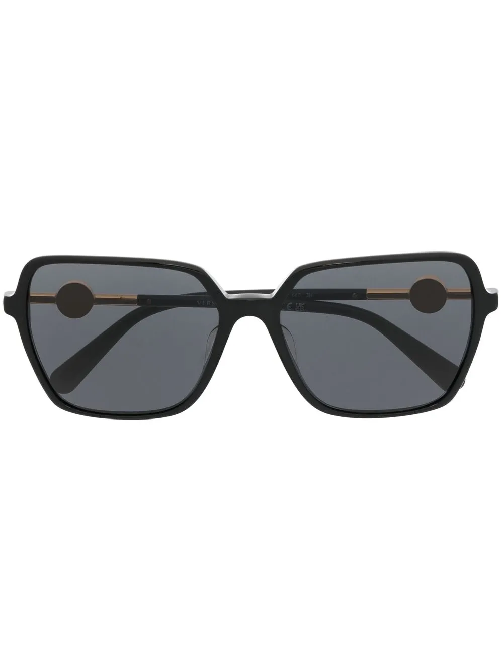 

Versace Eyewear lentes de sol cuadradas con aplique Medusa - Negro