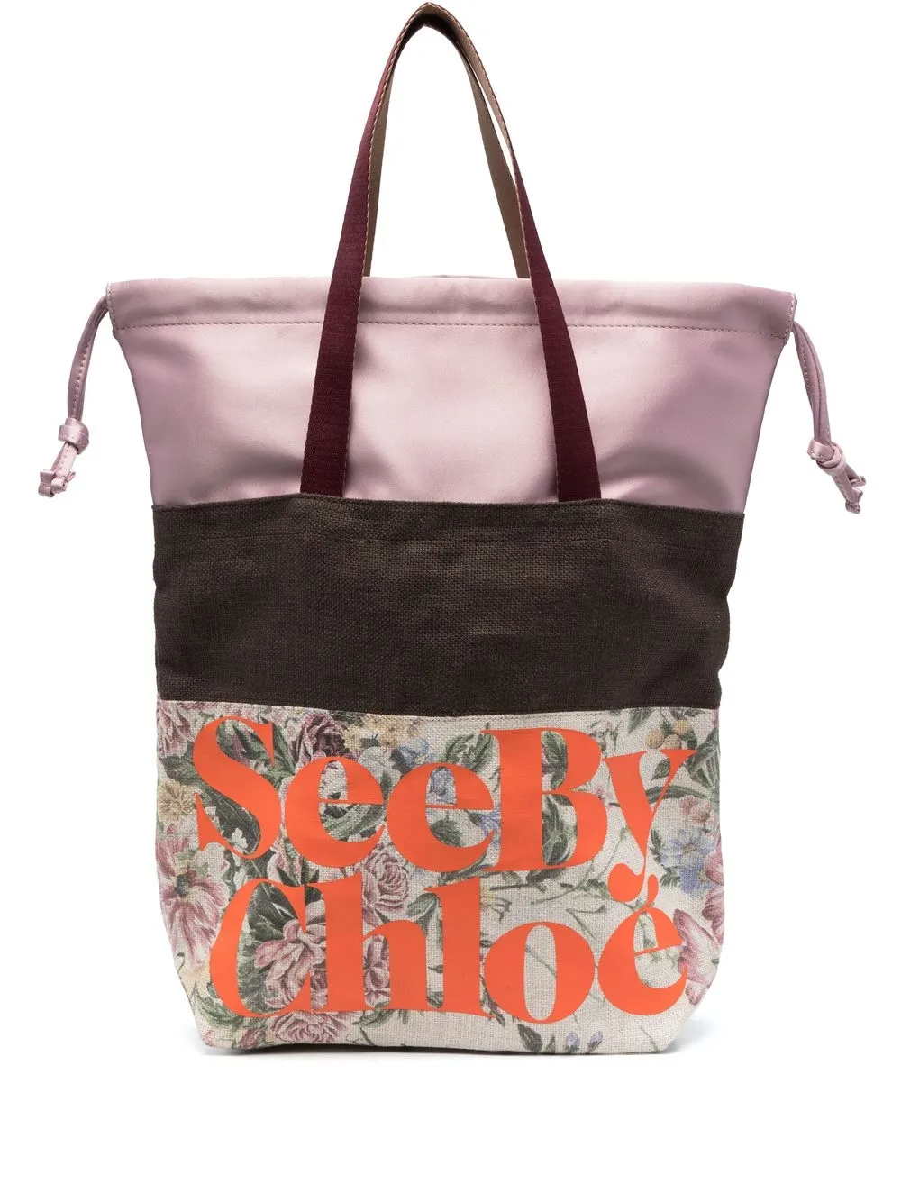 

See by Chloé tote Essential con diseño en contraste - Gris